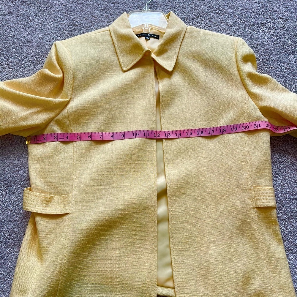 Butter Yellow women’s vintage lined blazer by Preston and York size 18 - Picture 9 of 9